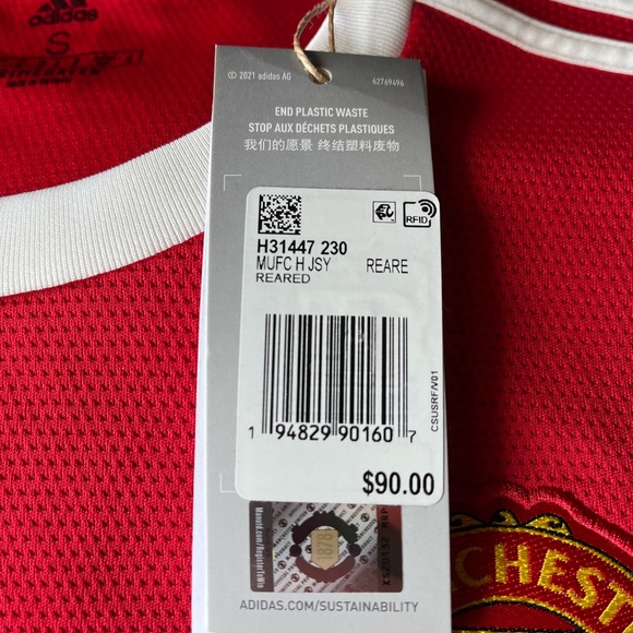 Adidas Manchester United Home Jersey 2021/22 - Picture 3 of 4